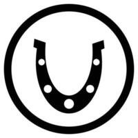 Horseshoe icon black vector