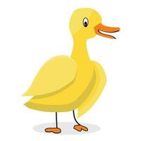 pato amarillo de dibujos animados vector