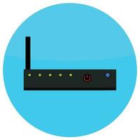 Icon router flat. Network router icon, server switch, vector wireless router, ethernet illustration