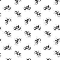 Bicycle seamless pattern black white. Monochrome background vector illustration