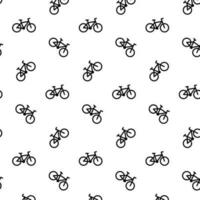 Bicycle seamless pattern black white. Monochrome background vector illustration