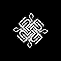 FP hexagonal logo design vector