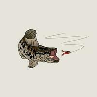 vector illustration snakehead fish with froggy