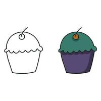 sweet cupcake snack celebration isolated icon vector illustration