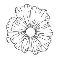 amapola flor . aislado en blanco antecedentes. flor silvestre decoración elemento. verano hierba vector