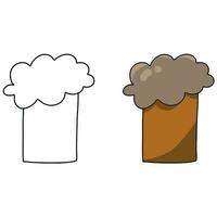 flat hand drawn icon of beer for your designs vector