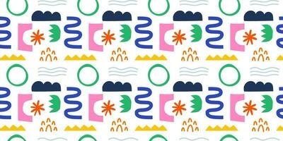 Abstract geometric shapes seamless pattern vector