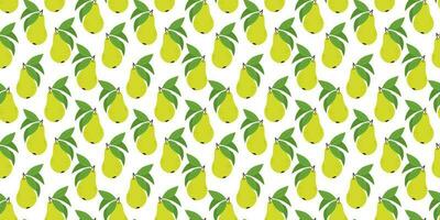 seamless pattern pear fruit texture wallpaper design vector
