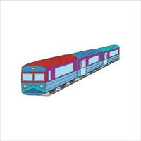 Coloring book electric train vector