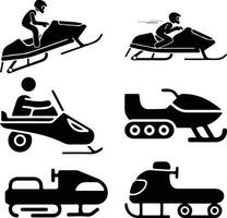 Snowmobile Set vectors, Snowmobile Set Bundle vector