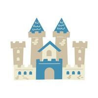 fairytale castle hand drawn design vector