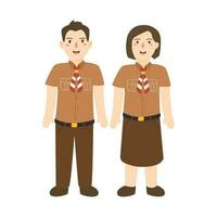 indonesian scout handdrawn doodle illustration vector