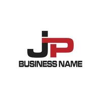 simple modern letter JP logo template vector