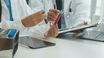 Cropped image of successful medical doctors discussing diagnosis during the conference video