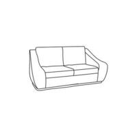 Sofa chair vector logo design, illustration vector design template