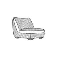 único silla vector logo línea Arte estilo diseño plantilla, ilustración resumen diseño