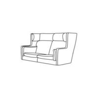 sofa icon for home furnishing business logo design template vector