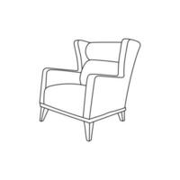 chair logo and icon design template, Interior logo design, furniture sofa room decoration simple modern decoration vector