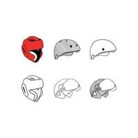 Set of Helmet isolated icon in light background, perfect for website, blog, logo, graphic design vector