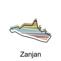 Zanjan Highlighted on Iran Map design, vector illustration design template