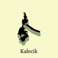 mapa de kalecik ciudad de Turquía región, ilustración vector diseño modelo