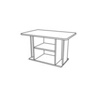 icono mueble de mesa sencillo línea Arte vector, minimalista ilustración diseño vector