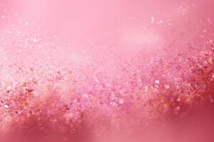 A hazy pink background with a glitter overlay photo