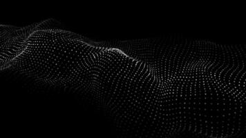 Abstract dark background with dynamic wave. The concept of technological background. Big data. Vector illustration.