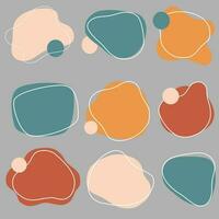 set of liquid abstract shapes vector