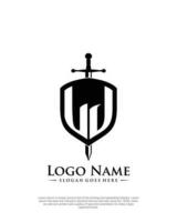 initial LJ letter with shield style logo template vector