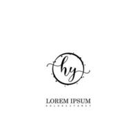 Initial HY handwriting logo vector