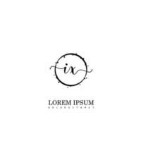 Initial IX handwriting logo vector