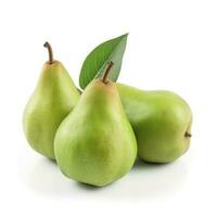 pears isolated on white background, generate ai photo