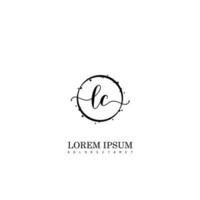 Initial LC handwriting logo vector