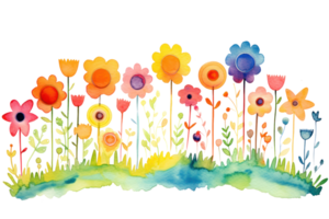 Aquarell Blumen- Hintergrund. Illustration ai generativ png