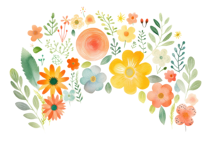 vattenfärg blommig bakgrund. illustration ai generativ png