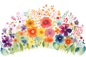 Aquarell Blumen- Hintergrund. Illustration ai generativ png