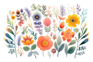 Aquarell Blumen- Hintergrund. Illustration ai generativ png