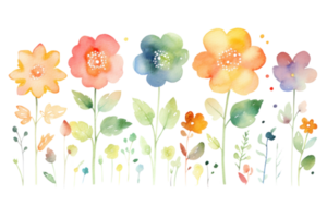 Aquarell Blumen- Hintergrund. Illustration ai generativ png