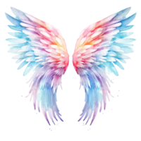 Watercolor angel wings isolated. Illustration AI Generative png