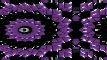 abstrato fundo com vj fractal roxa caleidoscópico. 3d Renderização digital pano de fundo video