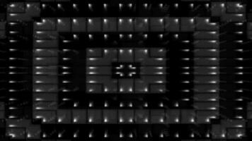 abstract background with lighting squares. Black and white Geometric Cubical Abstract Background. video