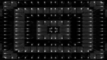 abstract background with lighting squares. Black and white Geometric Cubical Abstract Background. video