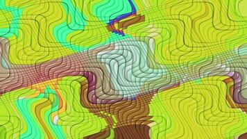 resumen giro líquido degradado color ondulado brillante lazo movimiento antecedentes. resumen hermosa degradado color de moda ondulado antecedentes y degradado color suave líquido antecedentes video