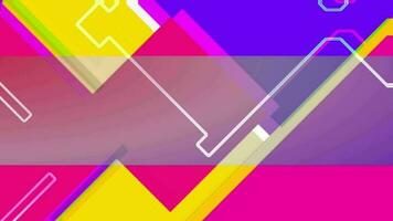 abstract motion background animated color moving with square shapes and lines. Abstract background graphic with Minimal geometric style video