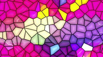astratto colorato mosaico animato. colori modelli arte movimento design sfondo. colorato forme colore mutevole mosaico astratto digitale sfondo video