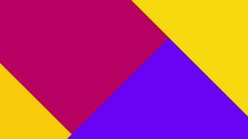 Colored geometric background with the look of the overlapping rectangular shaped paper. Minimal design and seamless loop animation video