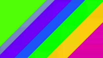 abstract colorful background with stripes. Broken moving colorful lines display on green screen video