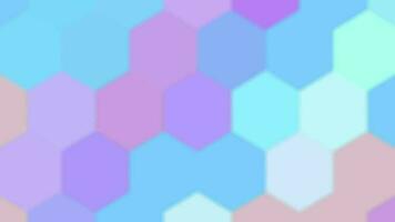 Seamless abstract Hexagon Geometric Surface Loop. Minimal hexagonal grid pattern animation with smooth color and blured video