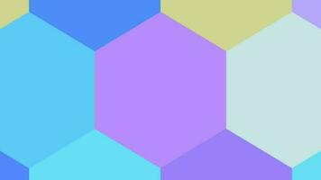 naadloos abstract zeshoek meetkundig oppervlakte lus. minimaal zeshoekig rooster patroon animatie met glad kleur en blured video